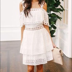 White eyelet dress